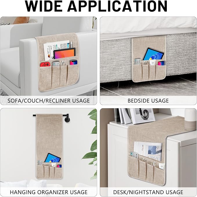 Couch Armrest Remote Control Holder, Couch Caddy Gifts - Image 3