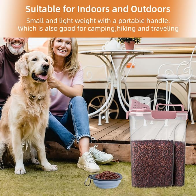 5-7Lbs Cat Dog Storage Container, Portable Pet Food Containers - Image 7