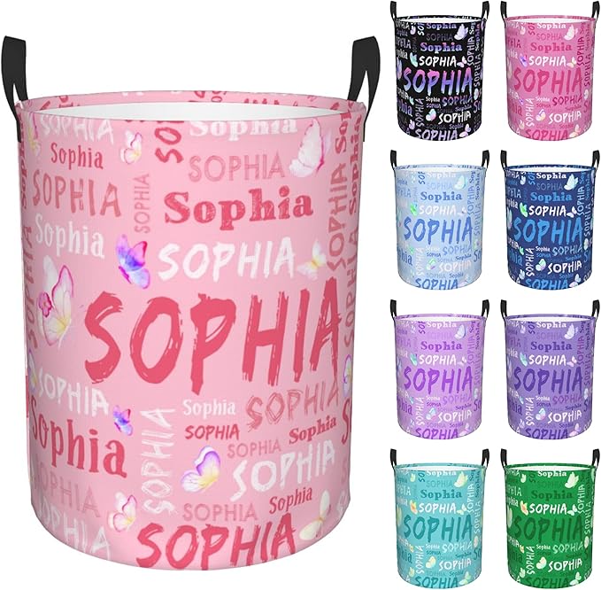 Custom Name Laundry Hamper, Personalized Laundry Basket by Kirendle