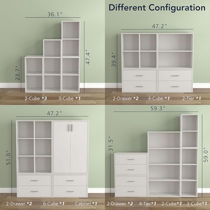 Homes: Inside + Out Apexa 2-Drawer Wooden Stackable Storage Drawers, Small Food - Image 8