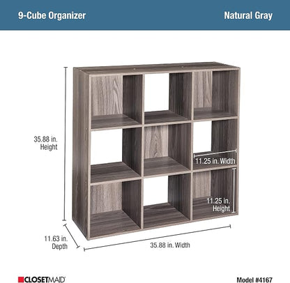 ClosetMaid Cubeicals 9 Cube Storage Shelf Organizer Bookshelf, Square Shape - Image 3