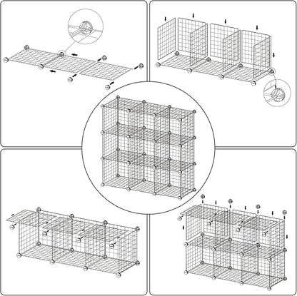 C&AHOME Wire Cube Storage, 9 - Image 9