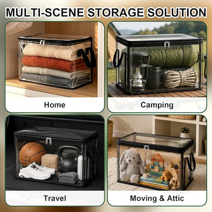3-Pack Large Clear Thick Plastic Storage Box - Image 5