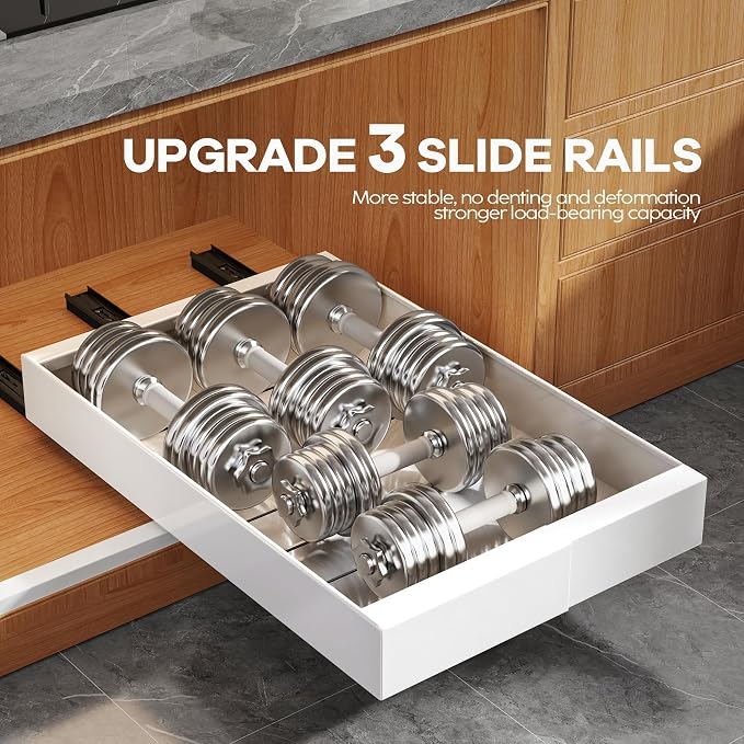 Seinloes 2 Pack Expandable Pull Out Cabinet Organizer 21" Deep - Image 5