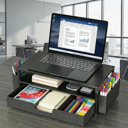 ECOLOVI Desk Organizer and Accessories, 2-Tier Computer Monitor Stand Rise - Image 4