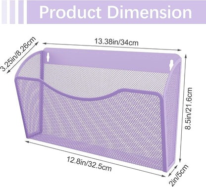 EasyPAG Wall File Organizer, Metal Mesh Hanging File Folder Holder - Image 7