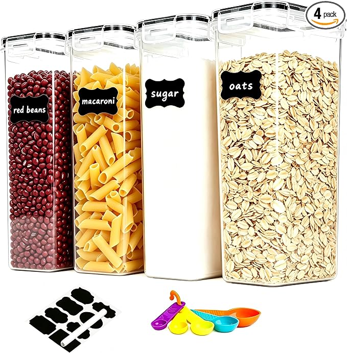 4 Pack Airtight Food Storage Containers by stusgo