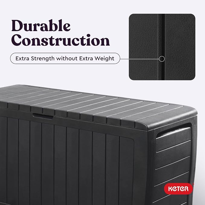 Keter Marvel Plus 71 Gallon Resin Deck Box-Organization and Storage - Image 8