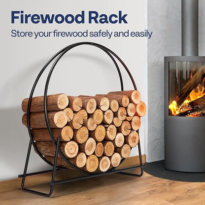 VIVOHOME 32 Inches Firewood Log Rack Hoop - Image 2