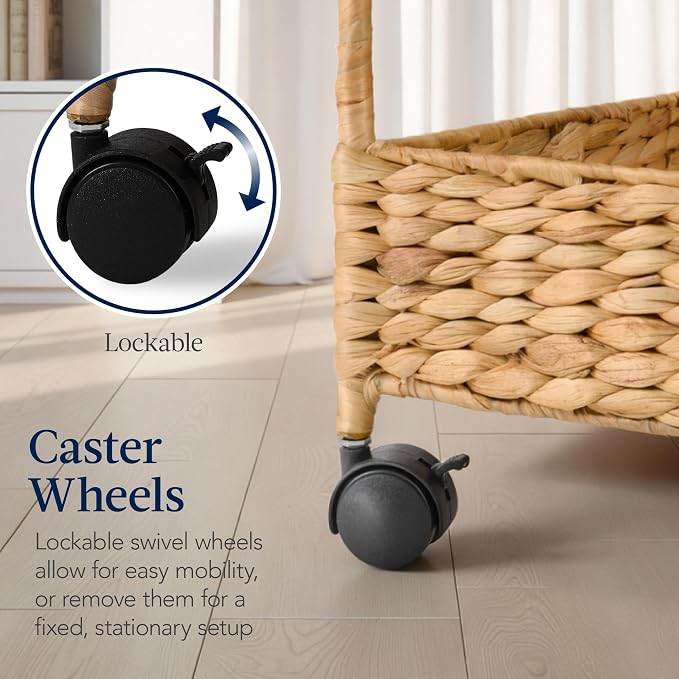 Best Choice Products 3-Tier Water Hyacinth Rolling Nursery Caddy w/Wheels - Image 8