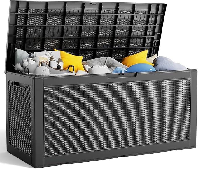 100 Gallon Deck Box, Resin Outdoor Storage Box by OutdoorLivingPerfected