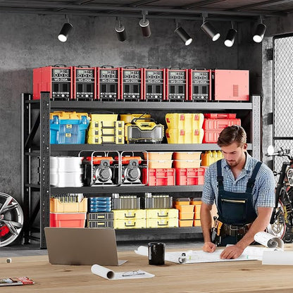 MIIIKO 71.3" W Storage Shelves, 5000LBS Metal Garage Storage Shelving, Heavy - Image 3