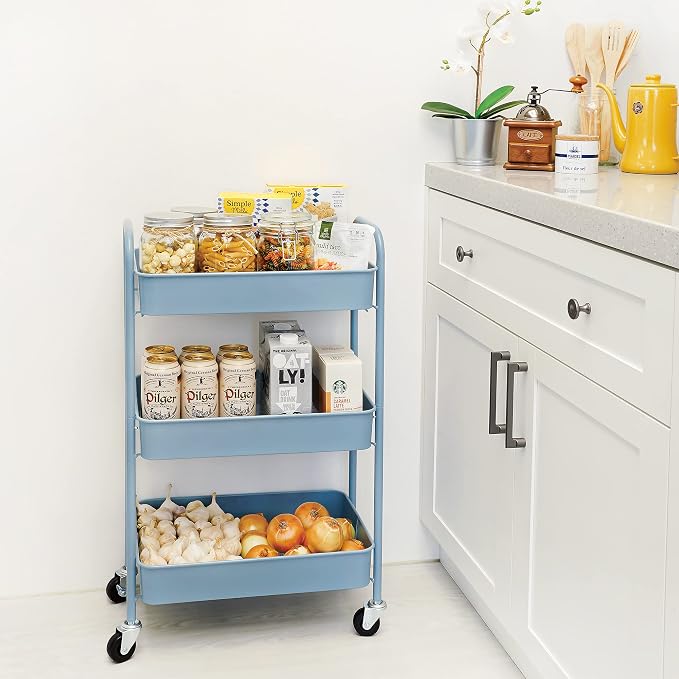 CAXXA 3-Tier Rolling Metal Storage Organizer - Image 6