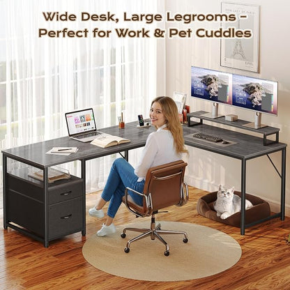 PRAISUN 63 Inch L Shaped Desk - Image 7