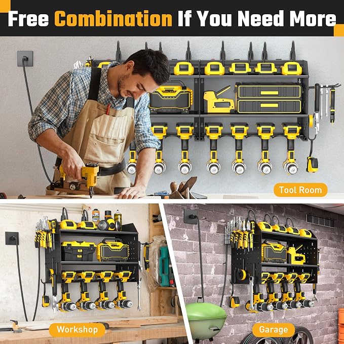 ZESEN Power Tool Organizer Wall Mount, 3 Layer Charging Station - Image 6