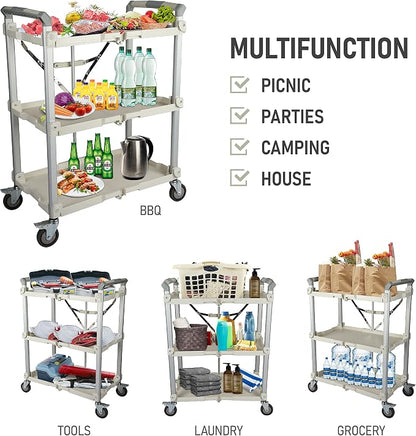 Olympia Tools 89-355 Pack N Roll Collapsible Service Cart, 300LB Capacity - Image 7