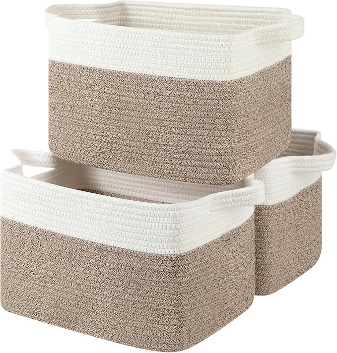 Storage Basket for Organizing, Woven Baskets for Storage, Rectangle Decorative by OIASKET