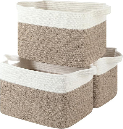 Storage Basket for Organizing, Woven Baskets for Storage, Rectangle Decorative by OIASKET