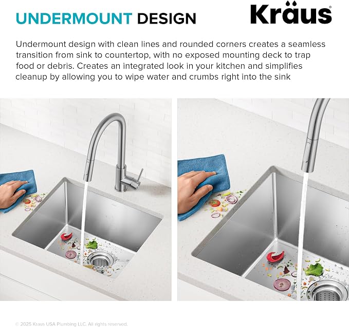 Kraus KHU101-21 Standart PRO 16 Gauge Undermount Single Bowl Set, 21 Inch - Image 8