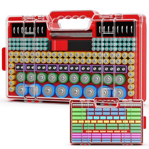 Battery Organizer Storage Holder Box Case by Narotood
