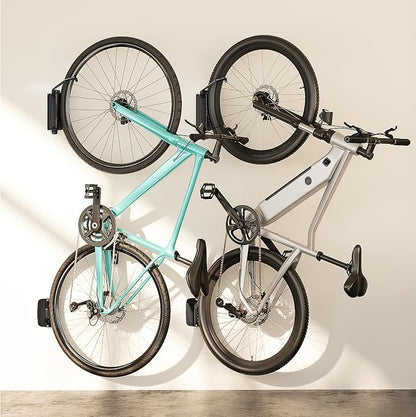 2 Pack Bike Hooks for Garage, Heavy Duty Swivel Bike Wall Mount, Holds 77 Lbs - Image 2