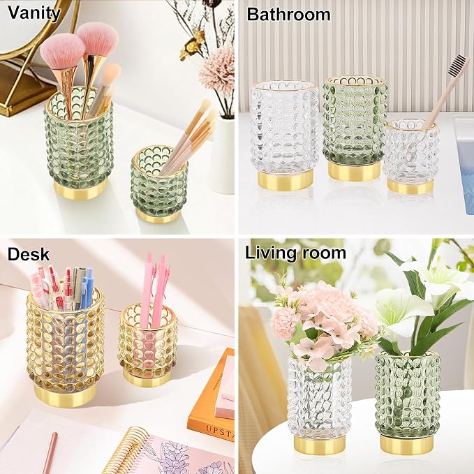 DASITON Makeup Brush Holder Organizer, Crystal Cosmetic Make Up Brush Holder - Image 4