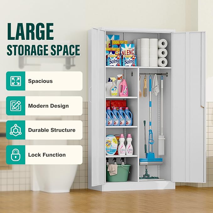 Wide & Deep Metal Storage Cabinet - Image 6