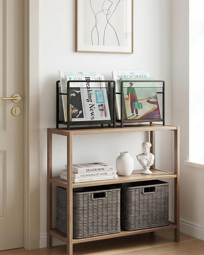 Magazine Holder, Magazine Rack Floor, Metal Mesh - Image 9