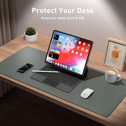 Aothia Leather Desk Pad Protector, Office Desk Mat, Large Mouse Pad, Non-Slip - Image 3