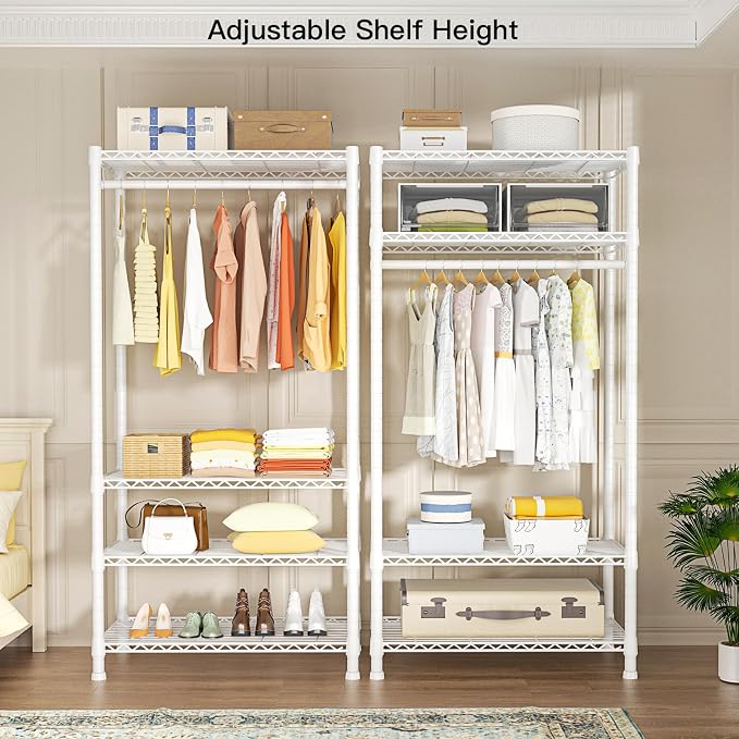 Ulif H2 Heavy-Duty Portable Closets, 4-Tier Freestanding Garment Rack Suit - Image 4