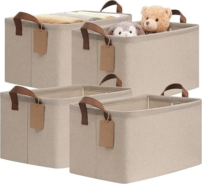 CHICVITA 4 Pack Large Storage Baskets by CHICVITA