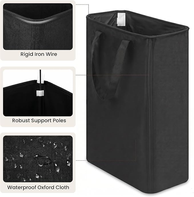 efluky 2 Pack Slim Laundry Basket - Image 3