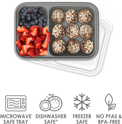 Bentgo Prep - 2-Compartment Snack Containers - Reusable, Microwaveable - Image 3