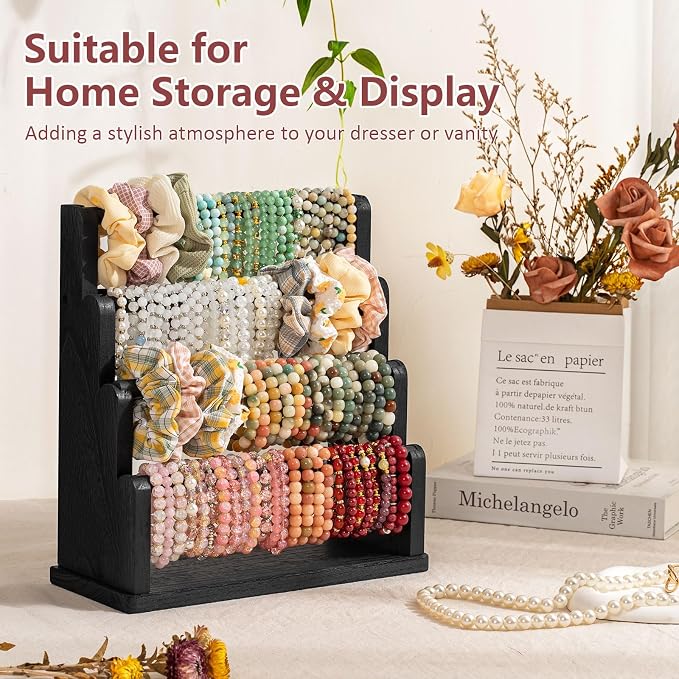 Emfogo Bracelet Holder, 4 Tier Bracelet Organizer Storage - Image 3