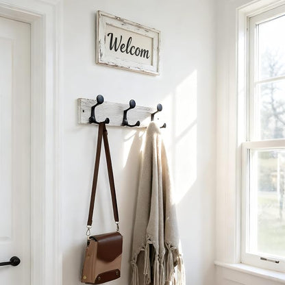 SKOLOO 17-Inch Wood Coat Rack Wall Mount - Image 3