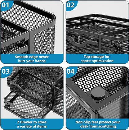 Marbrasse Mesh Desk Organizer, Pen Organizer - Image 6
