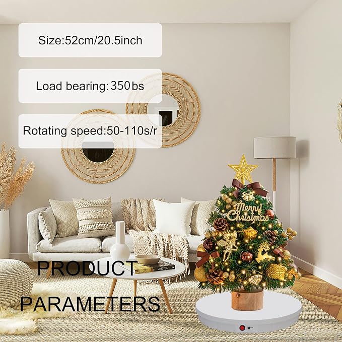 JAYEGT Motorized Rotating Display Stand, 350Lbs Load，360 Degree Electric - Image 3
