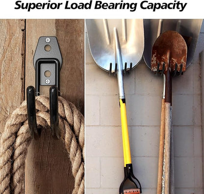 4 Pack Heavy Duty Garage Hooks, Solid Steel Wall Mount Hangers, - Image 6