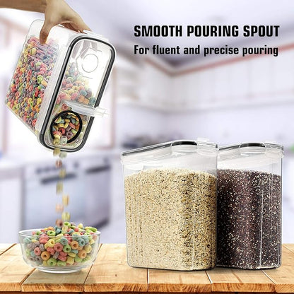 Wildone Cereal Storage Containers Set, Large BPA Free Plastic Airtight Food - Image 6