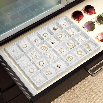 Juvale 2 Pack Velvet Jewelry Organizer Tray - Image 4