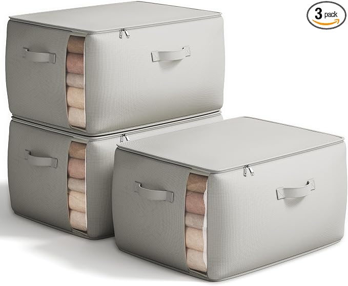 Large Canvas Comforter Storage Bags by Vailando