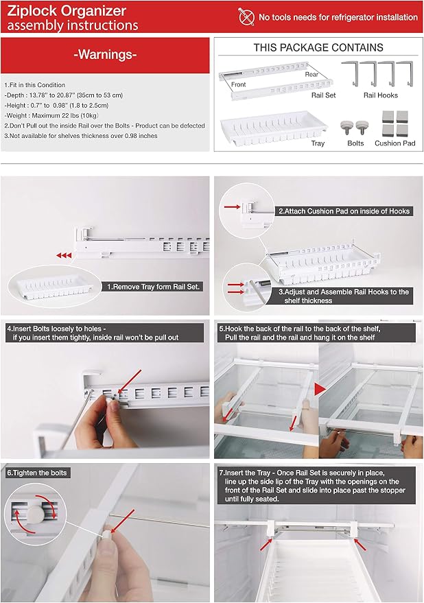 Zipper Bag Organizer for Fridge Freezer Refrigerator - Image 7