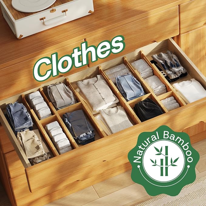 kiplant Bamboo Drawer Dividers - Image 7