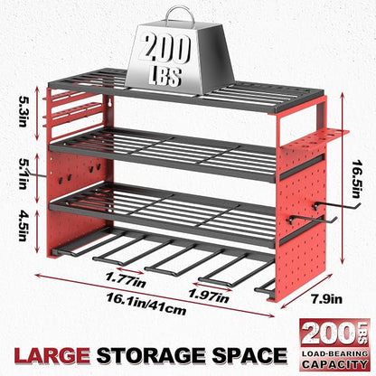 Power Tool Organizer Wall Mount, Cordless Drill Hanger Storage Rack 8 Drill - Image 3