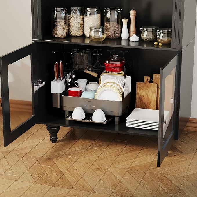 Wooden Arched Bookshelf, 5-Tier Shelf, Farmhouse Storage Display Cabinet - Image 6