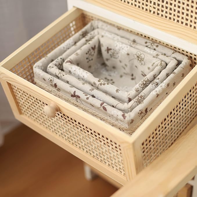 YRMT Storage Baskets Set of 3, Decorative Paper Rope Woven storage Baskets - Image 6