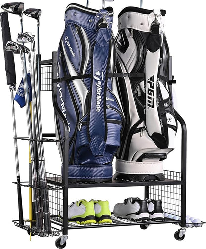 PLKOW Golf Bag Storage Garage Organizer, Extra Large Size Golf Bag Storage by PLKOW