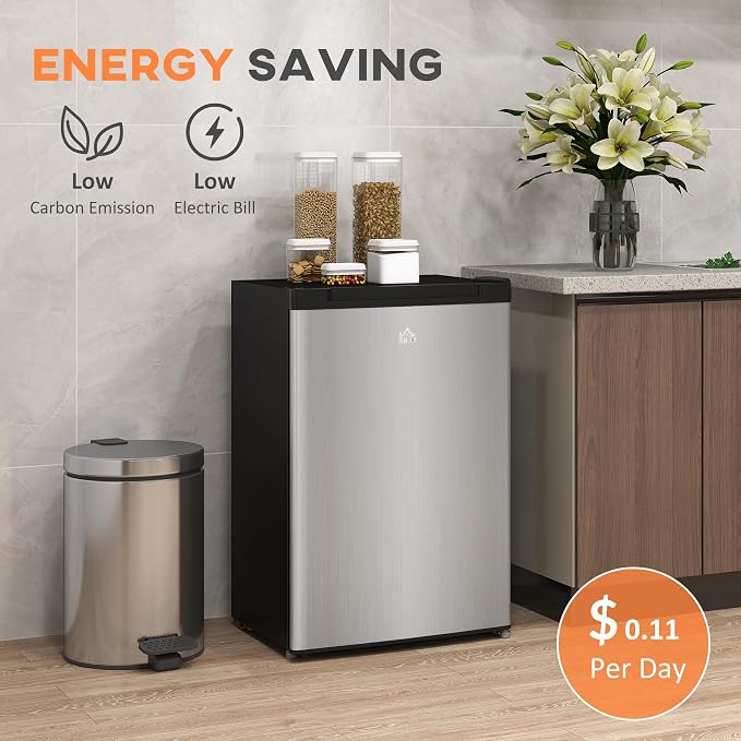 HOMCOM Mini Freezer Countertop, 3 Cu.Ft Compact Upright Freezer - Image 6