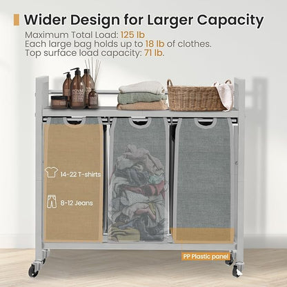 Laundry Hamper, Laundry Basket, Laundry Sorter - Image 3