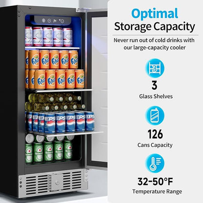 15 Inch Under Counter Beverage Refrigerator - Image 2